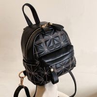 Large-capacity Bag Women's Fashion Rhombus Backpack Messenger Bag Dual-use Backpack main image 4
