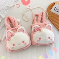New Winter Plush Cute Rabbit Small Bag Korean Pearl Shoulder Messenger Bag main image 2