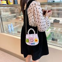 Korean Princess Accessories Messenger Bag Cotton And Linen Pearl Handbag main image 4