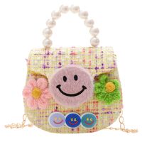 Korean Princess Accessories Messenger Bag Cotton And Linen Pearl Handbag main image 6