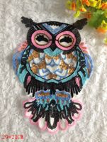 Sequin Cloth Owl Korean Wild T-shirt Sweater Owl Sequin Embroidery Knit Patch sku image 1