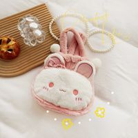 New Winter Plush Cute Rabbit Small Bag Korean Pearl Shoulder Messenger Bag sku image 2