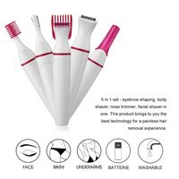 Simple Geometric Contrast Color 5 In 1 Multipurpose Hair Trimmer main image 5