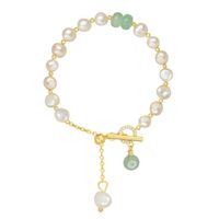 Baroque Contrast Color Pearl Buckle Bracelet Jewelry main image 7