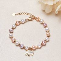 Baroque Contrast Color Pearl Buckle Bracelet Jewelry main image 8