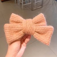 Woolen Knitted Big Bow Hairpin sku image 2