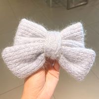 Woolen Knitted Big Bow Hairpin sku image 4