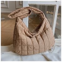 Women's Large Velvet Plaid Solid Color Fashion Square Zipper Crossbody Bag sku image 9