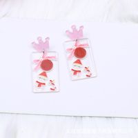 Cute Water Droplets Arylic Printing Women's Drop Earrings 1 Pair sku image 10