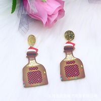 Cute Water Droplets Arylic Printing Women's Drop Earrings 1 Pair sku image 8