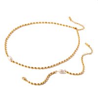 Fashion Geometric Stainless Steel Plating Pearl Necklace main image 5