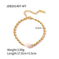 Fashion Geometric Stainless Steel Plating Pearl Necklace sku image 1