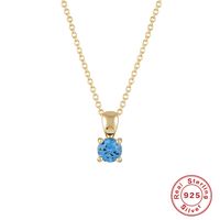 Simple Style Geometric Sterling Silver Plating Zircon Pendant Necklace sku image 10