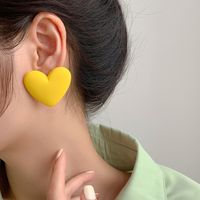 1 Pair Fashion Heart Shape Arylic Ear Studs sku image 5