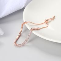 Fashion Geometric Copper Inlaid Zircon Bracelets main image 4