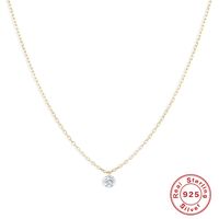 Simple Style Geometric Sterling Silver Plating Zircon Pendant Necklace sku image 2