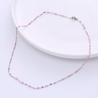 Simple Style Geometric Stainless Steel Epoxy Chain Necklace main image 4