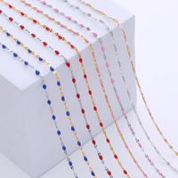 Simple Style Geometric Stainless Steel Epoxy Chain Necklace main image 1