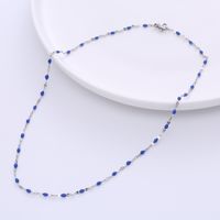 Simple Style Geometric Stainless Steel Epoxy Chain Necklace main image 3