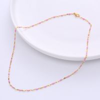 Simple Style Geometric Stainless Steel Epoxy Chain Necklace sku image 6