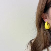 Fashion Geometric Heart Shape Arylic Women's Hoop Earrings Ear Studs 1 Pair main image 4