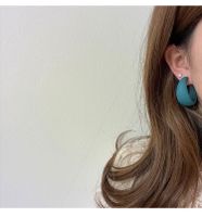 Fashion Geometric Heart Shape Arylic Women's Hoop Earrings Ear Studs 1 Pair sku image 12