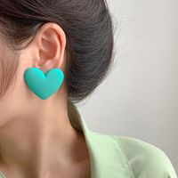 Fashion Geometric Heart Shape Arylic Women's Hoop Earrings Ear Studs 1 Pair sku image 9