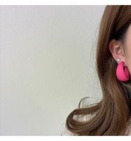 Fashion Geometric Heart Shape Arylic Women's Hoop Earrings Ear Studs 1 Pair sku image 10