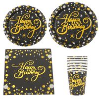 Birthday Letter Polka Dots Paper Party Tableware sku image 8
