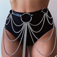 Fashion Geometric Pu Leather Tassel Women's Chain Belts main image 6