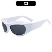 Strassenmode Einfarbig Ac Katzenauge Vollbild Sonnenbrille Der Frauen sku image 3