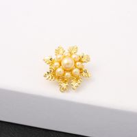 Mode Blume Legierung Emaille Künstliche Perlen Unisex Broschen sku image 1