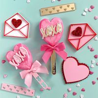 Valentine's Day Letter Heart Shape Arylic Date Cake Decorating Supplies 1 Piece main image 1