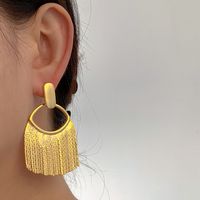 Fashion Geometric Copper Tassel Women's Drop Earrings 1 Pair main image 4