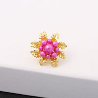 Fashion Flower Alloy Enamel Artificial Pearls Unisex Brooches main image 3