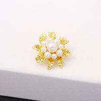 Mode Blume Legierung Emaille Künstliche Perlen Unisex Broschen sku image 3