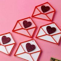 Valentine's Day Letter Heart Shape Arylic Date Cake Decorating Supplies 1 Piece sku image 6