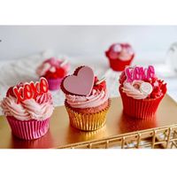 Valentine's Day Letter Heart Shape Arylic Date Cake Decorating Supplies 1 Piece sku image 4