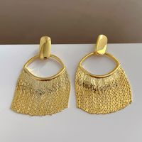 Fashion Geometric Copper Tassel Women's Drop Earrings 1 Pair sku image 1