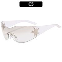 Retro Star Pc Oval Frame Frameless Men's Sunglasses sku image 5