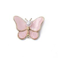 Mode Schmetterling Legierung Überzug Künstliche Perlen Frau Broschen main image 5