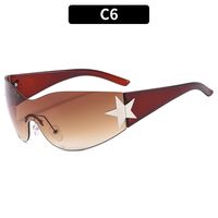 Retro Star Pc Oval Frame Frameless Men's Sunglasses sku image 6
