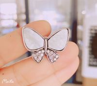 Mode Schmetterling Legierung Überzug Künstliche Perlen Frau Broschen sku image 1