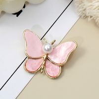 Mode Schmetterling Legierung Überzug Künstliche Perlen Frau Broschen sku image 3
