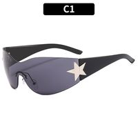 Retro Star Pc Oval Frame Frameless Men's Sunglasses sku image 1