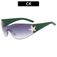 Retro Star Pc Oval Frame Frameless Men's Sunglasses sku image 4