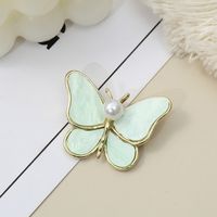 Mode Papillon Alliage Placage Perles Artificielles Femmes Broches sku image 4