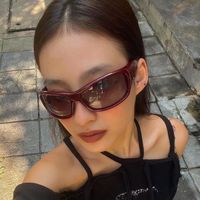 Punk Solid Color Ac Oval Frame Full Frame Women's Sunglasses main image 2
