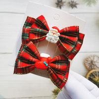 Fashion Plaid Bow Knot Cloth Hair Clip Hair Tie sku image 10