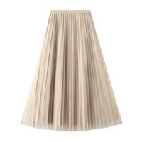 Autumn Casual Solid Color Polyester Midi Dress Skirts main image 4